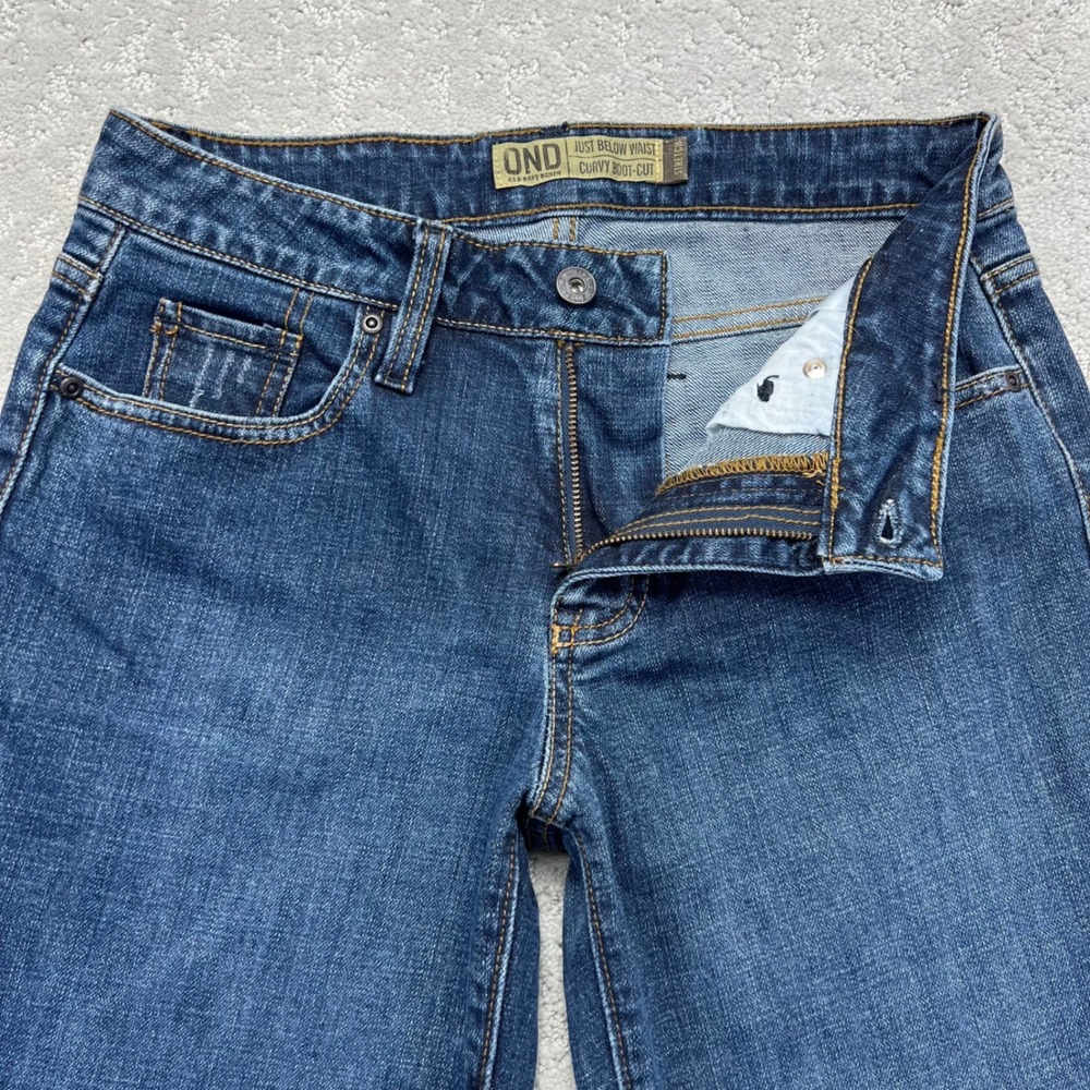 Y2k Old Navy Jeans Womens Size 4 Reg Curvy Bootcut Blue Denim Stretch Mid Rise